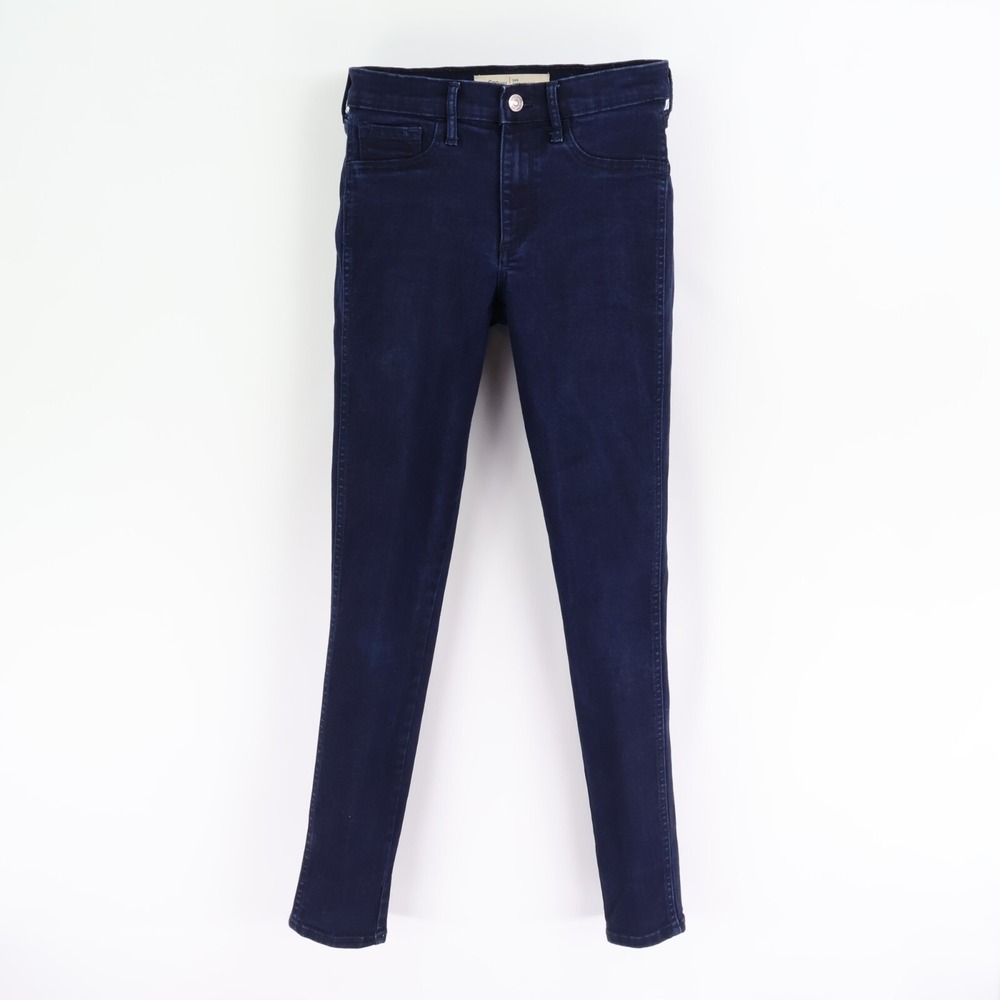 Gap 1969 Easy Jeggings Jeans Womens Sz 26 Blue Dark Wash Cotton Stretch Mid Rise